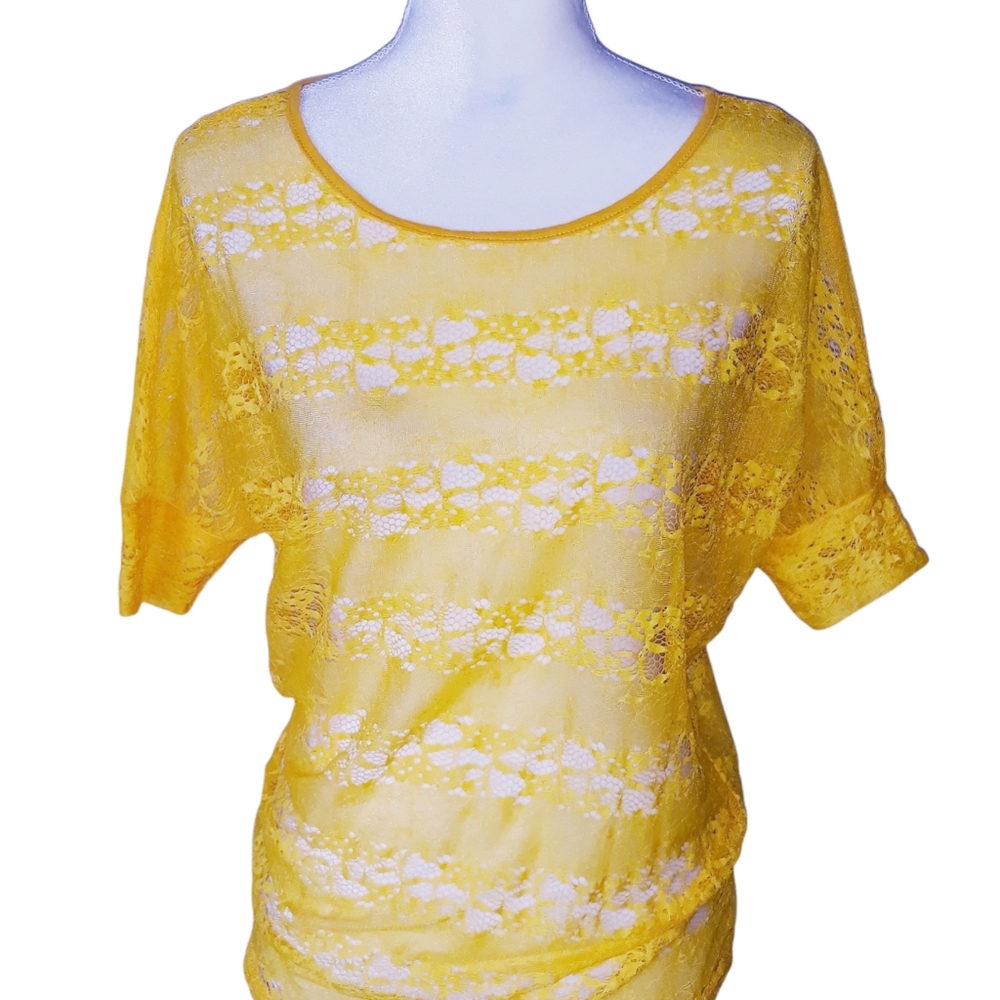 Yellow Lace Top